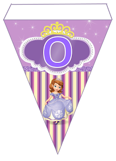 Banderines para Cumpleaños de la Princesa Sofía para Imprimir Gratis. Sofia the First Free Printable Bunting.