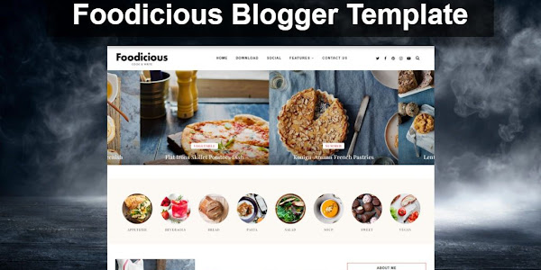 Foodicious Premium Blogger Template Preview and Download