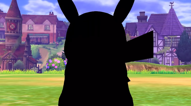 Pokémon Sword Shield wild Pikachu silhouette