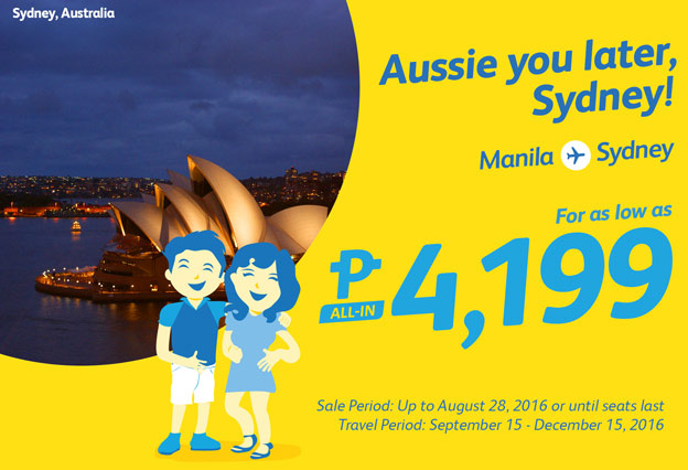 Cebu Pacific Manila to Sydney Promo