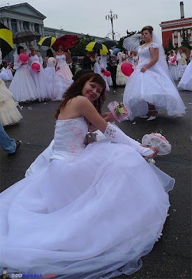 girl in a wedding dress