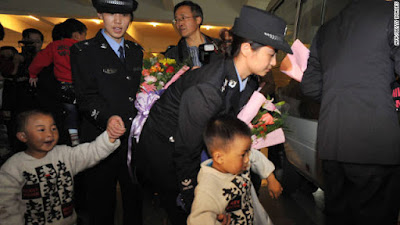 Chinese police busted two child-trafficking rings, rescuing 178 children and arresting 608 suspects in Dec. 2011.