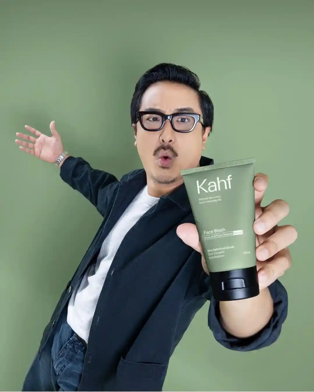 kahf face wash pria