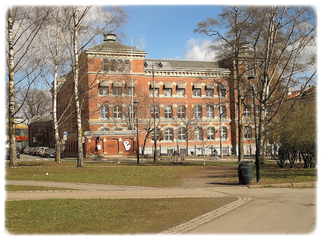 Grünerløkka skole i Toftes gate 44 sett fra Birkelunden på Grünerløkka i Oslo.