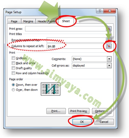 Bila kita mempunyai tabel dengan jumlah baris yang sangat banyak atau  panjang Ahli Matematika Cara Mencetak Judul Kolom(Header Column) di Semua Halaman Ms Excel