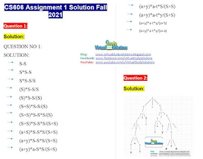 CS606 Assignment 1 Solution Preview Fall 2021
