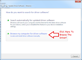 Click To Browse The Driver Location Manually