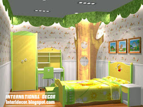 beautiful forest theme for kids room, kids room themes decorating ideas