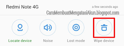 melacak hp xiaomi hapus data