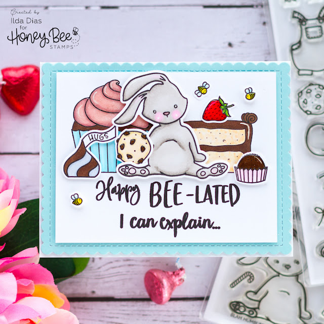 A Sweet Happy Bee-lated Birthday Card for Honey Bee Stamps by ilovedoingallthingscrafty.com