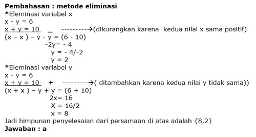 Soal Persamaan Linear Dua Variabel Spldv Plus Kunci Jawaban Juragan Les