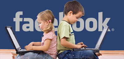 Child using Facebook