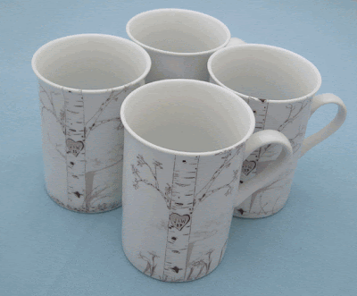 emma lundberg wallpaper. I'm utterly beguiled by these Birch Tree Mugs, $45 for four, 