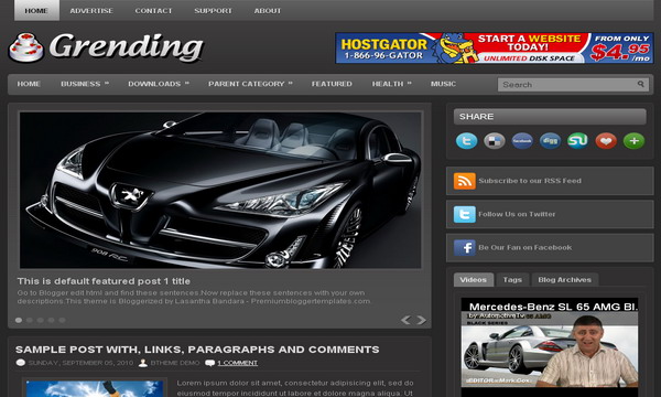 Grending Blogger Template