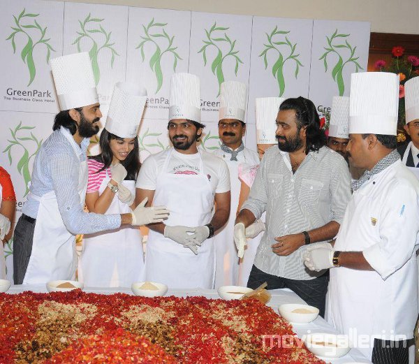 Eesan Movie Team  Cake Mixing In Green Park Stills Easan Team In Cake Mixing Photos wallpapers