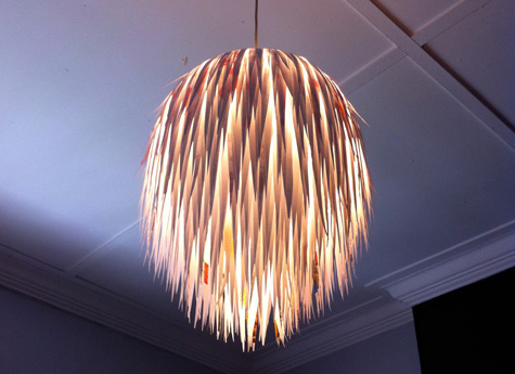 love this DIY light pendant idea from Design Sponge. It looks like 