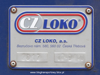 Tabliczka na lokomotywie 750 718-9