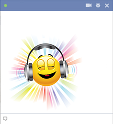 Facebook Emoticon Listening Music