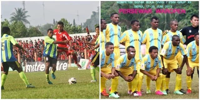 Sepakbola Papua : Belang Jersey Hingga Prestasi, persewon wondama, persewar waropen