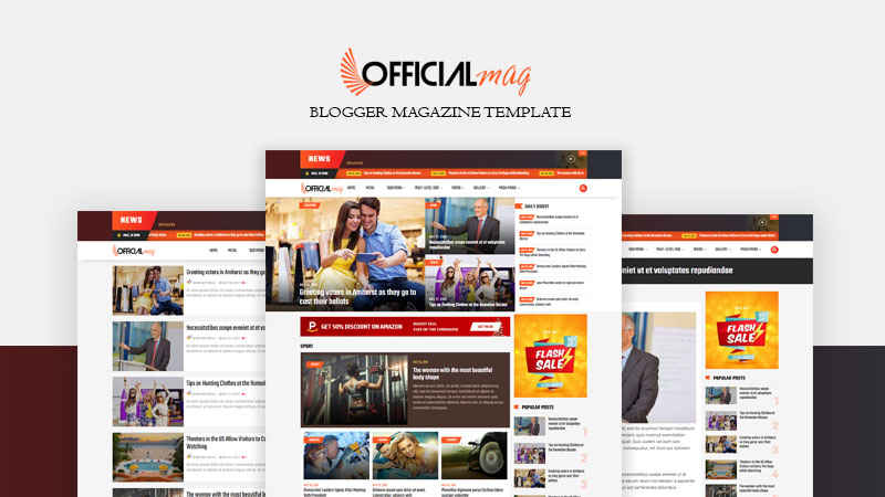 Official Magazine Responsive Blogger Template