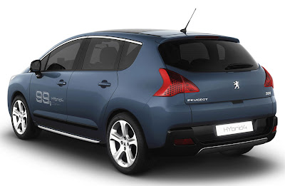 2012 Peugeot 3008 HYbrid4 Rear Side View