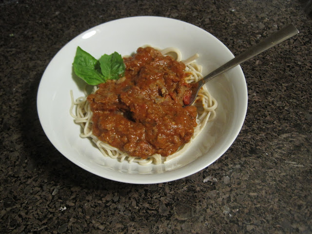 Vegan Chloe spaghetti bolognese pasta