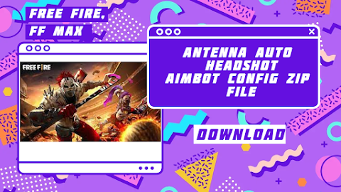 Free Fire Antenna Auto Headshot Config Glitch Zip Script File  FF Max
