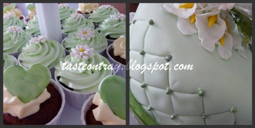 Lime Green Wedding Set Another one of them cake and cupcake set