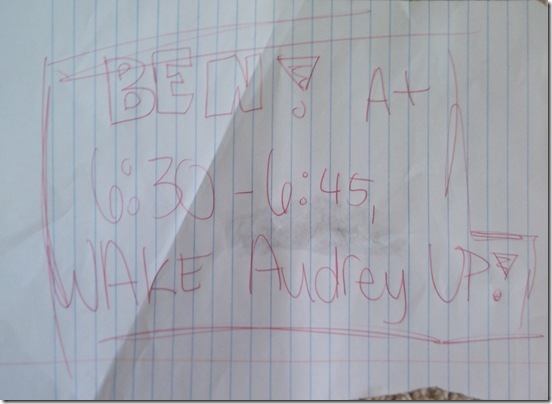 Audrey's Note