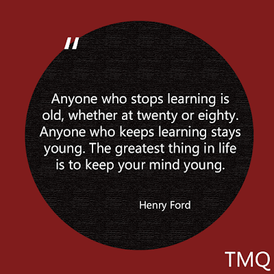 Anyone who stops learning - Inspirational saying about the power of learning by henry ford