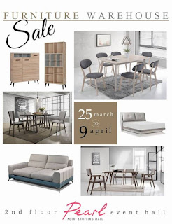 Furniture Warehouse Sale Up To 70% Discount at Pearl Point Shopping Mall (25 March - 9 April 2017)