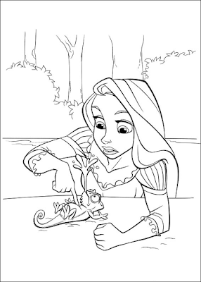 Princesa Rapunzel para Colorir - Desenhos para Pintar da Disney