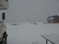 Snow at Cape Hatteras KOA - my white yard today.