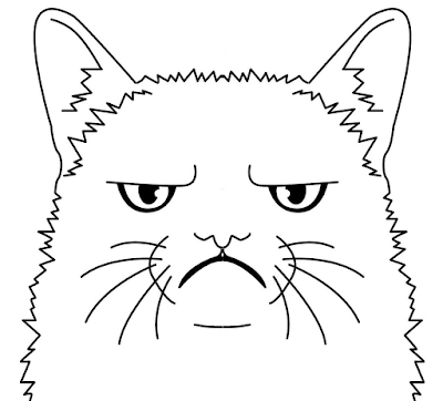 Desenhos para Colorir do Grumpy Cat