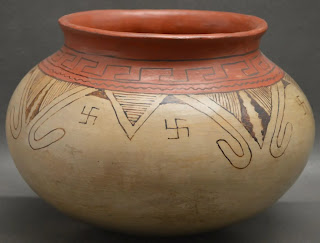 Maricopa bowl with swastikas.