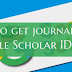 How to Get Google Scholar ID of a Journal