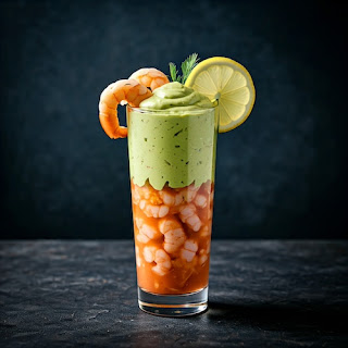 Shrimp Cocktail with Avocado Cream