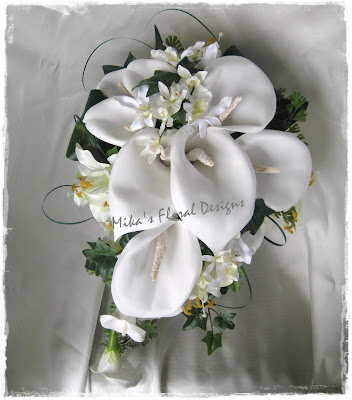 calla lily and tiger lily bouquet. Trailing Bouquet of Calla Lily