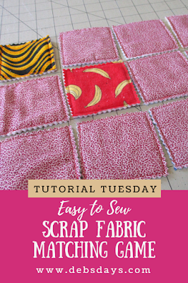 Easy Homemade Fabric Matching Game for Children from Fabric Scraps