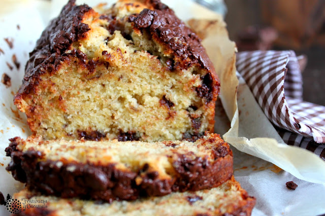 Pan de platano con chocolate