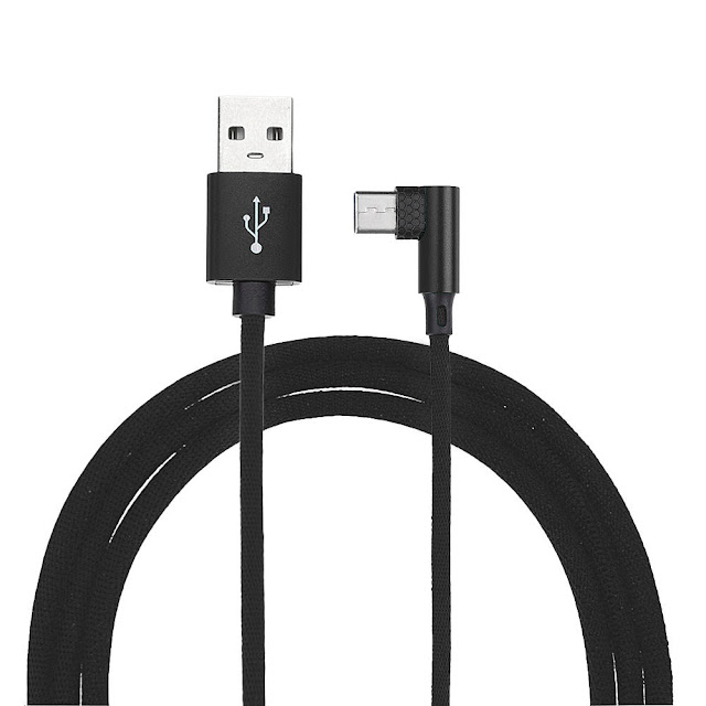 Bakeey 90 Degree USB3.0 Type C Charging Data Cable 3.28ft/1m for Xiaomi Mi A2 Pocophone F1