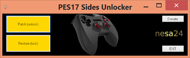 PES 2017 Sides Unlocker v1.1 By Nesa24, Pes-Patch.com, Side Unlocker For PES 2017