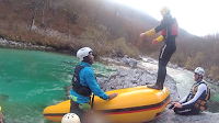 Rafting jump Slovenia