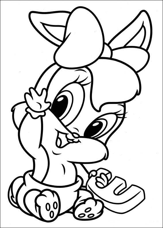 Download Fun Coloring Pages: Baby Looney Tunes Coloring Pages (Tweety and friends)
