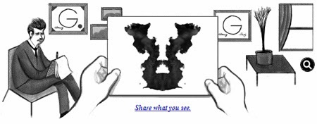 Rorschach inkblot test Google Doodle