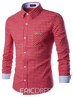  red plain shirt for man