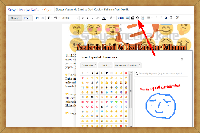 Blogger Yazılarda Emoji ve Özel Karakter Kullanımı