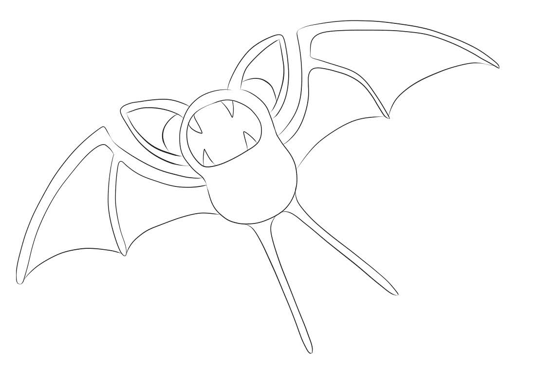 easy pokemon drawing zubat for kids