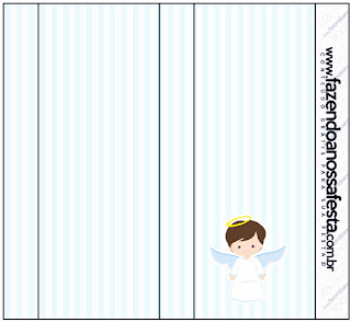 Cute Angel Boy Free Printable Candy Bar Labels.