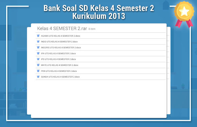 Bank Soal SD Kelas 4 Semester 2 Kurikulum 2013